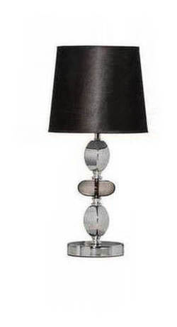 Isabella Smoked Glass Pebble Table Lamp.